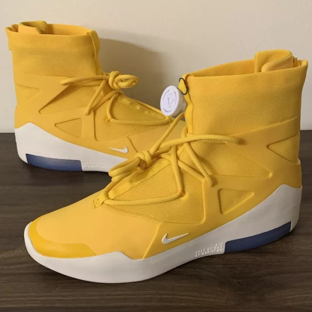 Nike Air Fear of God 1 The Atmosphere Amarillo Yellow FOG Men Size 15 AR4237-700